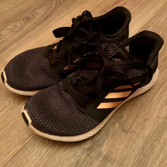 Adidas Edge Lux 3 Women’s Running Shoes Black with Subtle Gold Accents - Picture 1 of 7